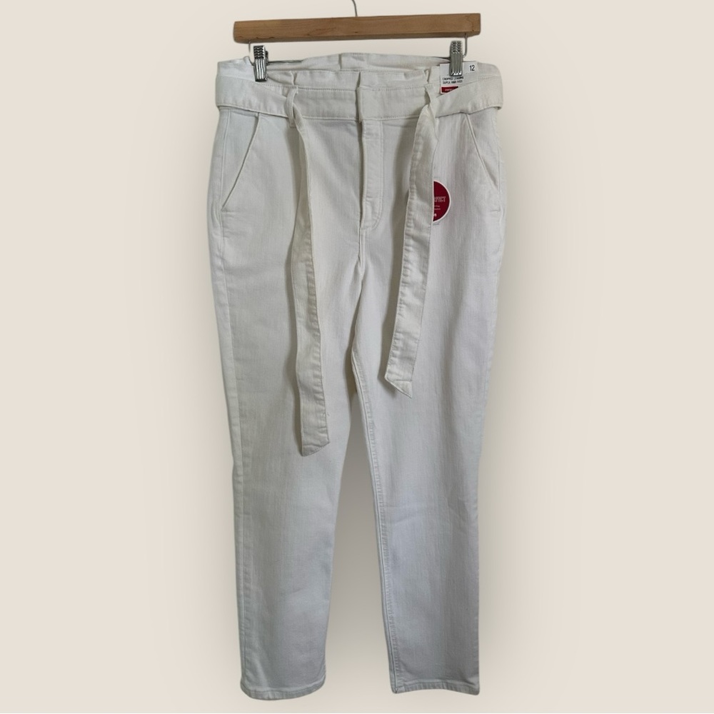 Express White Ankle Cropped Pants